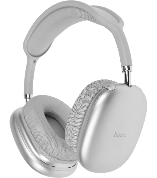 Беспроводные/проводные наушники Hoco W35 Air Triumph серебристый, полноразмерные, Bluetooth + проводной, до 45 ч