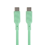 Кабель QUMO 32970 Type-C на Type-C, силиконовый, 1м, 3A, 60W, PD (зеленый), фото 1