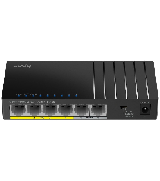 Коммутатор Cudy FS106P, 6×100 Мбит/с