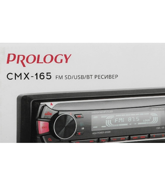 Автомагнитола Prology CMX-165, 1 DIN, Bluetooth, USB Type-A, AUX, пульт ДУ