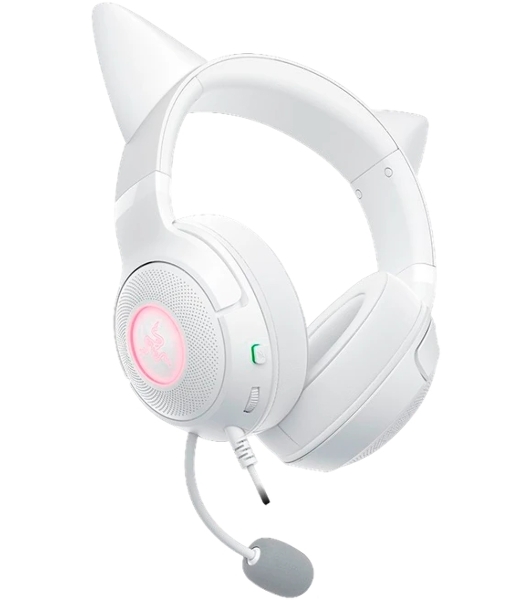 Гарнитура Razer Kraken Kitty V2 Белый, проводная, USB, подсветка