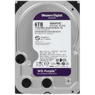 Жесткий диск Western Digital 6Tb SATA-IIISurveillance Purple (5400rpm) 256Mb 3.5'