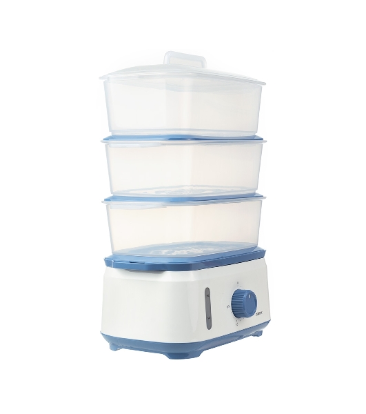 Пароварка Centek CT-1462 белый, 9 л, ярусы - 3, 1050 Вт, механическое