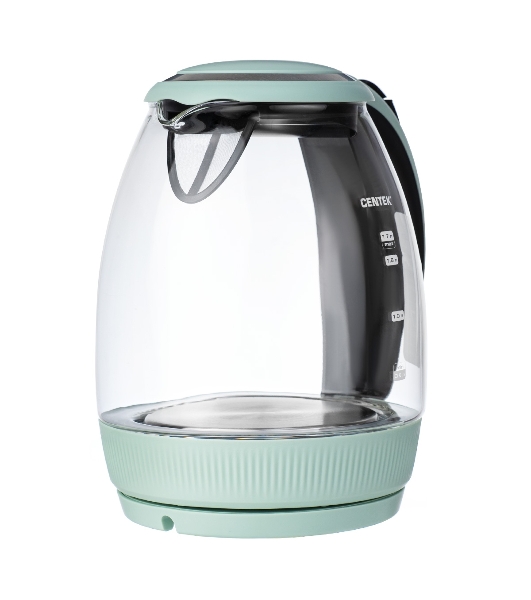 Электрочайник Centek CT-0008 мятный, 1.7 л, 2200 Вт, скрытый нагревательный элемент