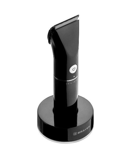 Машинка для стрижки BRAYER BR3400, LED-дисплей, 4 насад, турбо, титан. покр, регу. высоты лезвий