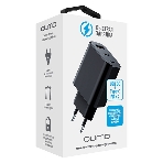 Сетевое зарядное устройство Qumo Energy GaN PD 30W (Charger 0073), три порта: 2х Type-C PD + USB-A QC3.0,черный, фото2