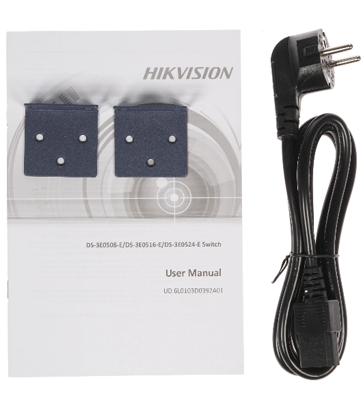 Коммутатор Hikvision DS-3E0524-E(C), 24×1 Гбит/с, неуправляемый