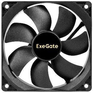 Вентилятор корпусной ExeGate ExtraSilent ES12025S2P, 120 мм, 1300 об/мин, 22 дБ, 2-pin, без подсветки