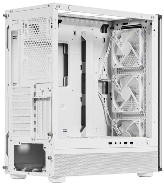 Компьютерный корпус PCCooler ME200 MESH WH, Mesh Full Tower, белый, TG, SPCC, 3x120мм ARGb E-ATX, ATX, mATX, mITX 180/380/220мм 4x2.5', 2x3.5', 7+3xPCI 1xUSB-A 3.0, 2xUSB-A 2.0 432x225x495мм