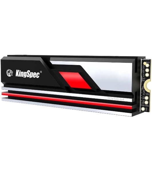 Накопитель SSD KingSpec XG7000, 2Tb, PCIe 4.0 x4, M.2 2280, NVMe, R/W 7400/6600, с радиатором