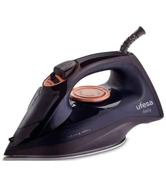 Утюг Ufesa PV1100C DAILY черный/синий, 2400 Вт, 30 г/мин, 120 г/мин, 280 мл