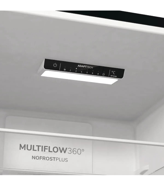 Холодильник Gorenje NRK6202EBXL4 черный матовый двухкамерный 235/96л морозилка снизу, No Frost
