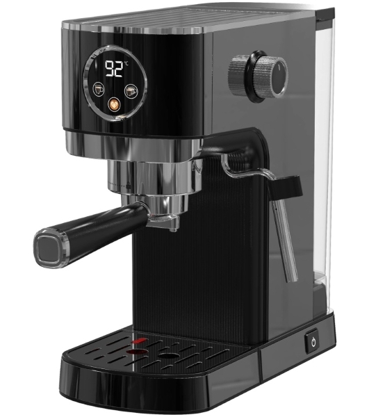 Кофеварка рожковая Korting KCM 1002 EN черный, молотый, 1.2 л, 1350 Вт, 20 бар
