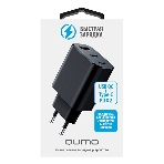 Сетевое зарядное устройство Qumo Energy GaN PD 30W (Charger 0073), три порта: 2х Type-C PD + USB-A QC3.0,черный, фото4