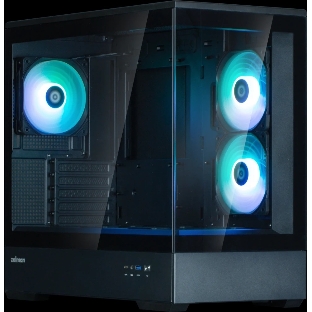 Компьютерный корпус ZALMAN P30 V2, MATX, черный, WINDOW, 2x3.5', 3x2.5', 1xUSB TYPE-C, 1xUSB 3.0, SIDE 2x120мм ARGb, REAR 1x120мм ARGb, VGA support