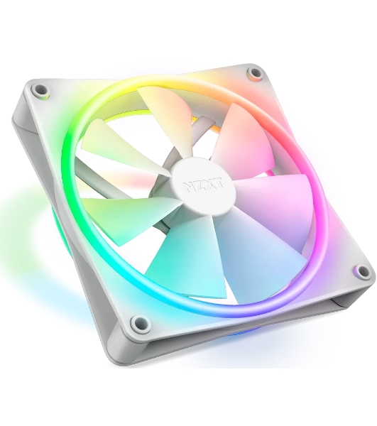 Вентилятор для корпуса Case Cooler NZXT F140 RGb Duo (140x140x25мм, 4-pin PWM, RGb, 84.75CFM, 36dBA, 1800RPM, белый)