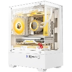 Компьютерный корпус Bloody CC-125 белый без БП mATX 5x120мм 2xUSB2.0 1xUSB3.0 audio bott PSU, фото 1
