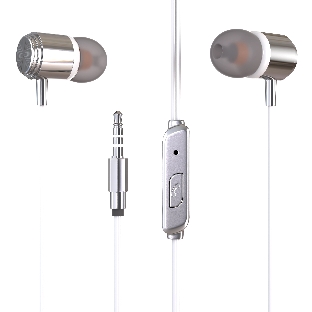 Наушники вакуумные PURE AUX разъем с МК без рег. громкости длина 1.2м More choice G51 (White)