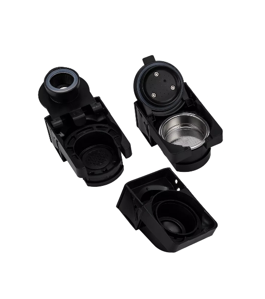 Кофеварка Polaris PCM 2020 3-in-1 черный/нержавеющая сталь, исп. кофе - молотый/капсулы, 0.8 л, 1450 Вт, 20 бар
