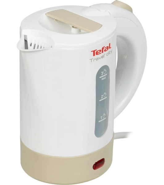 Электрочайник Tefal KO120130 белый/бежевый, 0.5 л, 650 Вт, скрытый нагревательный элемент