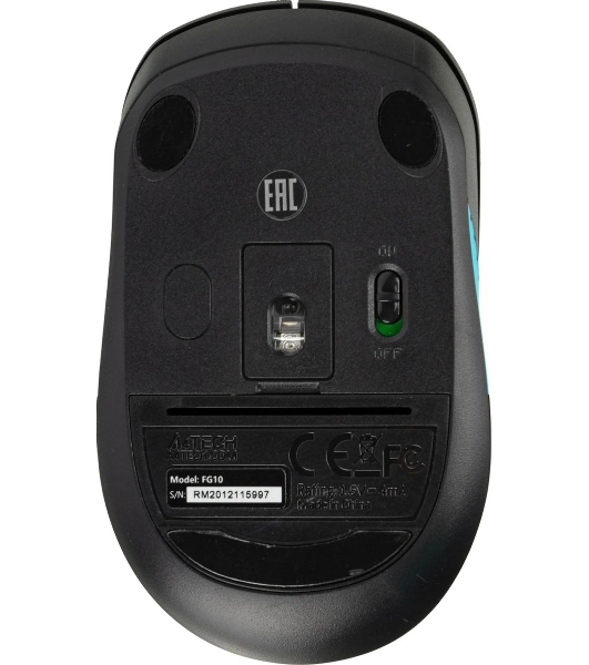 Комплект клавиатура+мышь A4Tech FStyler FG1010 беспроводной, USB, 2000 DPI, чёрный/синий