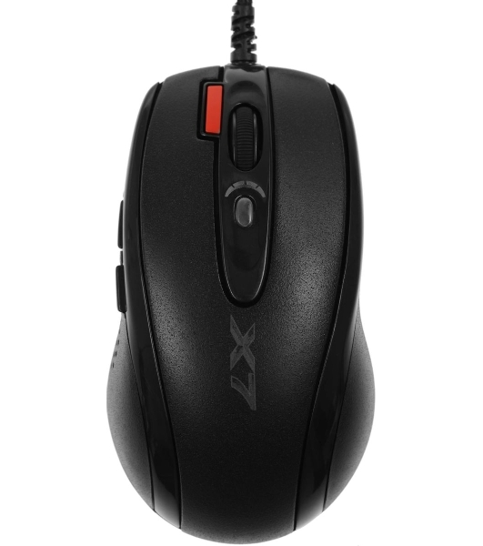 Мышь проводная + коврик A4Tech X-7120 черный, 2000 dpi, USB, кнопки - 7