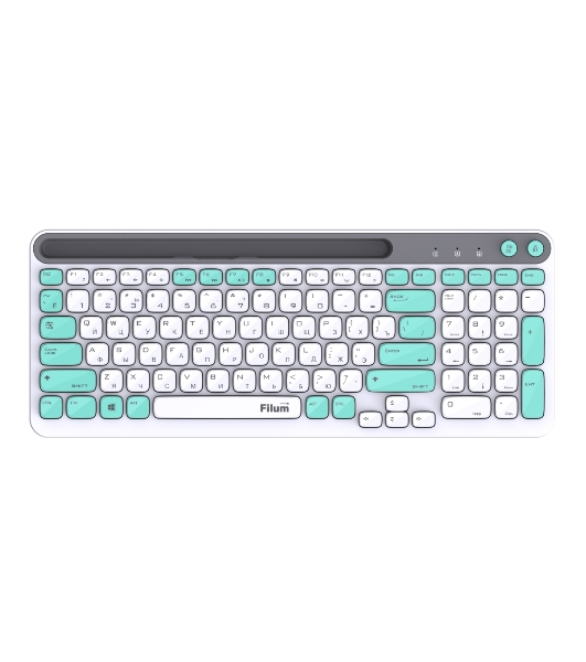 Клавиатура Filum FL-WKB15 беспроводная, Bluetooth, радиоканал, белый