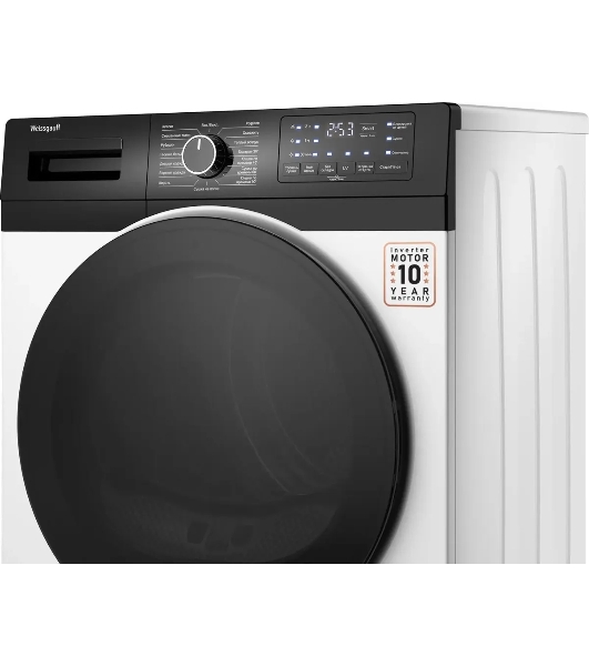 Сушильная машина Weissgauff WD 6110 B Heat Pump белый, 10 кг, сушка - тепловой насос, программ - 16, 60 x 85 x 62 см