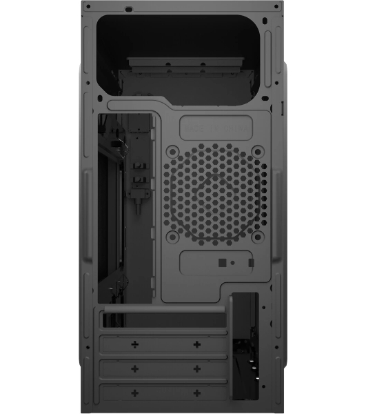 Компьютерный корпус с блоком питания 450Вт. Case Forza mATX, 450W, 2xUSB 2.0, Black, w/o FAN, 8 см fan PSU, power cord