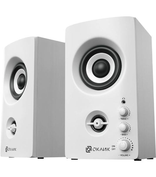 Акустическая система Oklick OK-164 2.0 белый 30Вт
