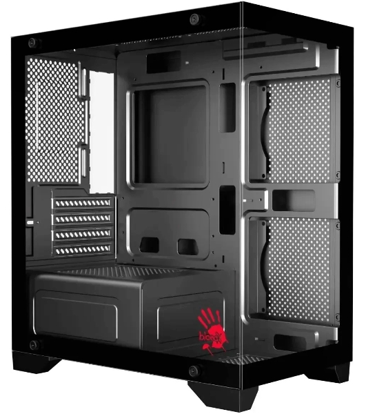 Компьютерный корпус Bloody BD-CC103 черный без БП mATX 7x120мм 1xUSB 2.0 1xUSB 3.0 audio bott PSU