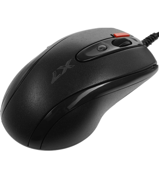 Мышь проводная + коврик A4Tech X-7120 черный, 2000 dpi, USB, кнопки - 7