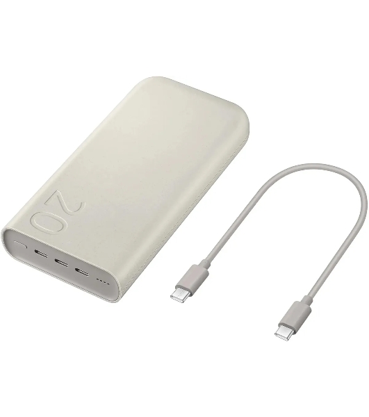 Портативный аккумулятор Samsung EB-P4520 20000mAh PD3.0 45W 4A 3xUSB-C бежевый (EB-P4520XUEGRU)