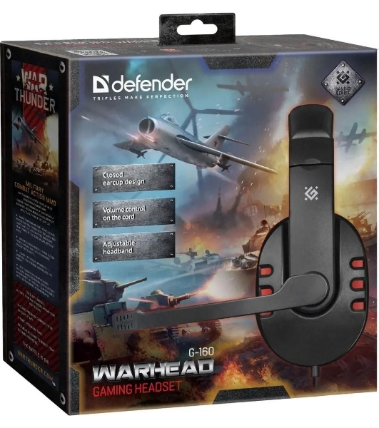 Гарнитура Defender Warhead G-160 чёрный, проводная