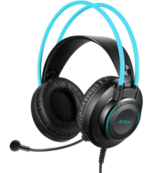 Гарнитура A4Tech Fstyler FH200U серый/синий, проводная
