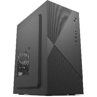 Компьютерный корпус с блоком питания 450Вт. Case Forza mATX, 450W, 2xUSB 2.0, Black, w/o FAN, 8 см fan PSU, power cord