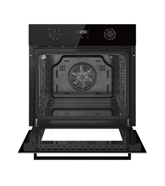 Духовой шкаф Kuppersberg HF 678 B, High-Tech, 70 л, дисплей, поворотное/сенсорное управление, таймер, макс. температура 300 градусов, телескопические направляющие (на 1 уровень), черный