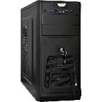 Компьютерный корпус Miditower ExeGate CP-603UB-UNS450 (ATX, БП UNS450 с вент. 12см, 2хUSB, аудио, черный), фото 1