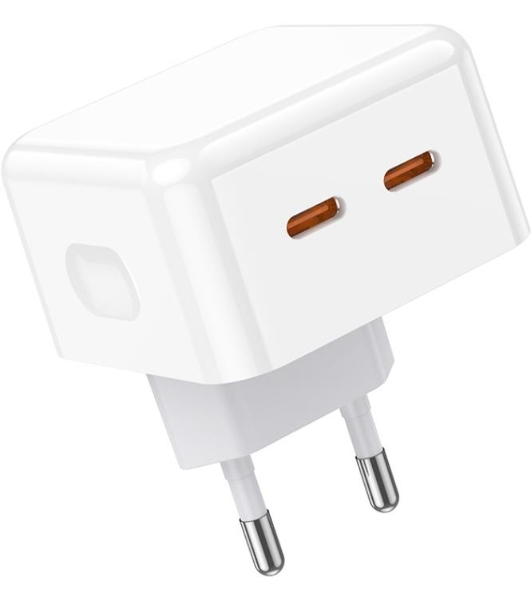 Сетевое зарядное устройство BOROFONE (6941991101113) BA76A 2Type-C 3.0A PD 35W, белый