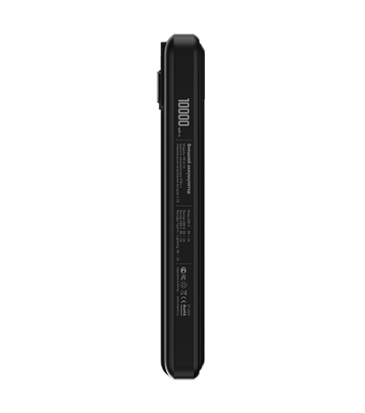 Портативный аккумулятор Maxvi PB10-10 10000 мАч, 2A USB + кабели: Type-C/Lightning