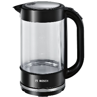 Электрочайник Bosch TWK70B03 черный, 1.7 л, 2400 Вт, скрытый нагревательный элемент
