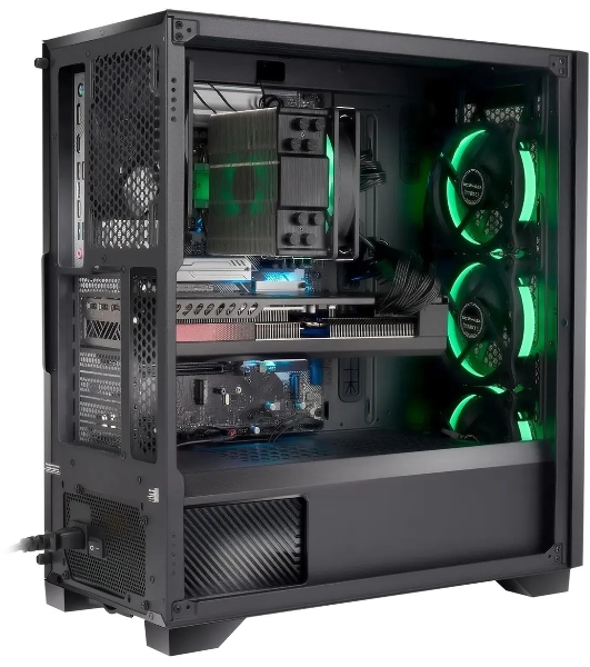 Компьютер IRU Tactio 510B7GP TWR i7 14700F (2.1) 32Gb SSD 1Tb RTX 5070 12Gb FreeDOS GbitEth 750W черный (RUS) (2146243)