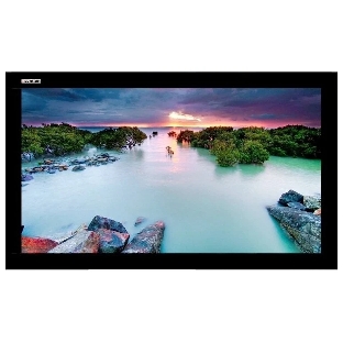 Экран Lumien Cinema Home 268х458 см (раб.область 244х434 см) (196') Matte White, алюминиевая рама обтянутая черным бархатом 16:9 (3 места)