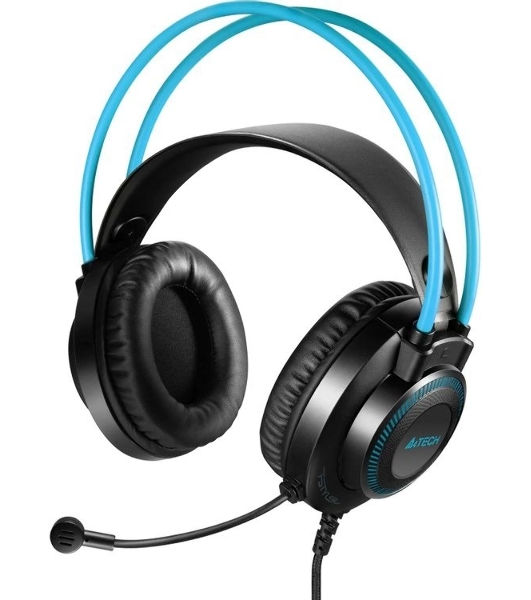 Гарнитура A4Tech Fstyler FH200U серый/синий, проводная