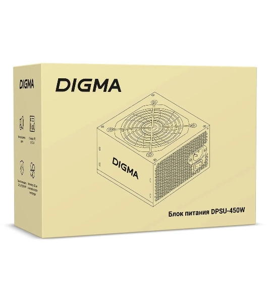 Блок питания Digma DPSU-450W RTL, 450Вт, 120мм, черный