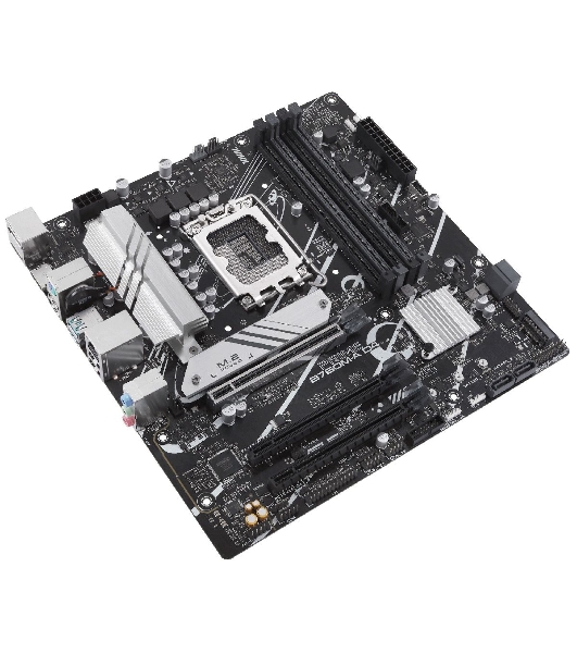 Материнская плата ASUS PRIME B760M-A D4-CSM, LGA 1700, Intel B760, 4xDDR4, 4xSATA, 2xM.2, 3xPCIe 4.0 x16, 1xPCIe 4.0 x4, 1xPCIe x1, 2xHDMI, 1xDP, 1x 2.5Gb LAN, 2xUSB-A 3.2 Gen 2, 4xUSB-A 2.0, 3x3.5 мм, 7.1, mATX