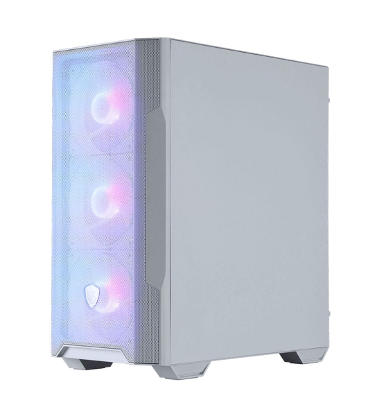 Компьютерный корпус MSI MAG FORGE M100R WHITE Mini-Tower, MATX, 1xUSB 3.0, 2xUSB 2.0, 4x120мм ARGb Fan, ARGb Control Board, Tempered Glass Window, Brown Box (932220)