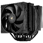 Кулер для процессора Thermalright Royal Pretor 130 черный (4-pin PWM, 158мм, Ni/Cu, 6x6мм, 1x120+1x130мм, 80.45CFM/81.88CFM, 29.4dBA/28.3dBA, 2150PM/1750RPM, S: 1200, 1700, 1851, 2011, 2066, 115X, AM4, AM5, black), фото 1
