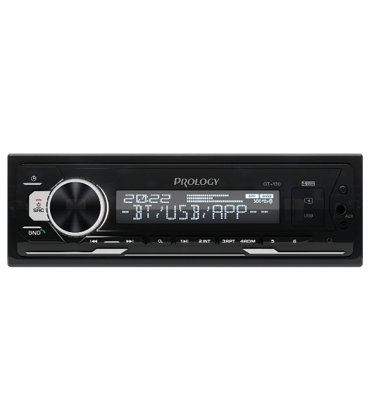 Автомагнитола Prology GT-130, 1 DIN, Bluetooth, USB Type-A, AUX, пульт ДУ
