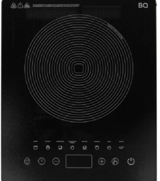 Плита настольная индукционная BQ HP102B чёрный, 2 кВт, индукция, конфорки - 1, стеклокерамика, сенсор